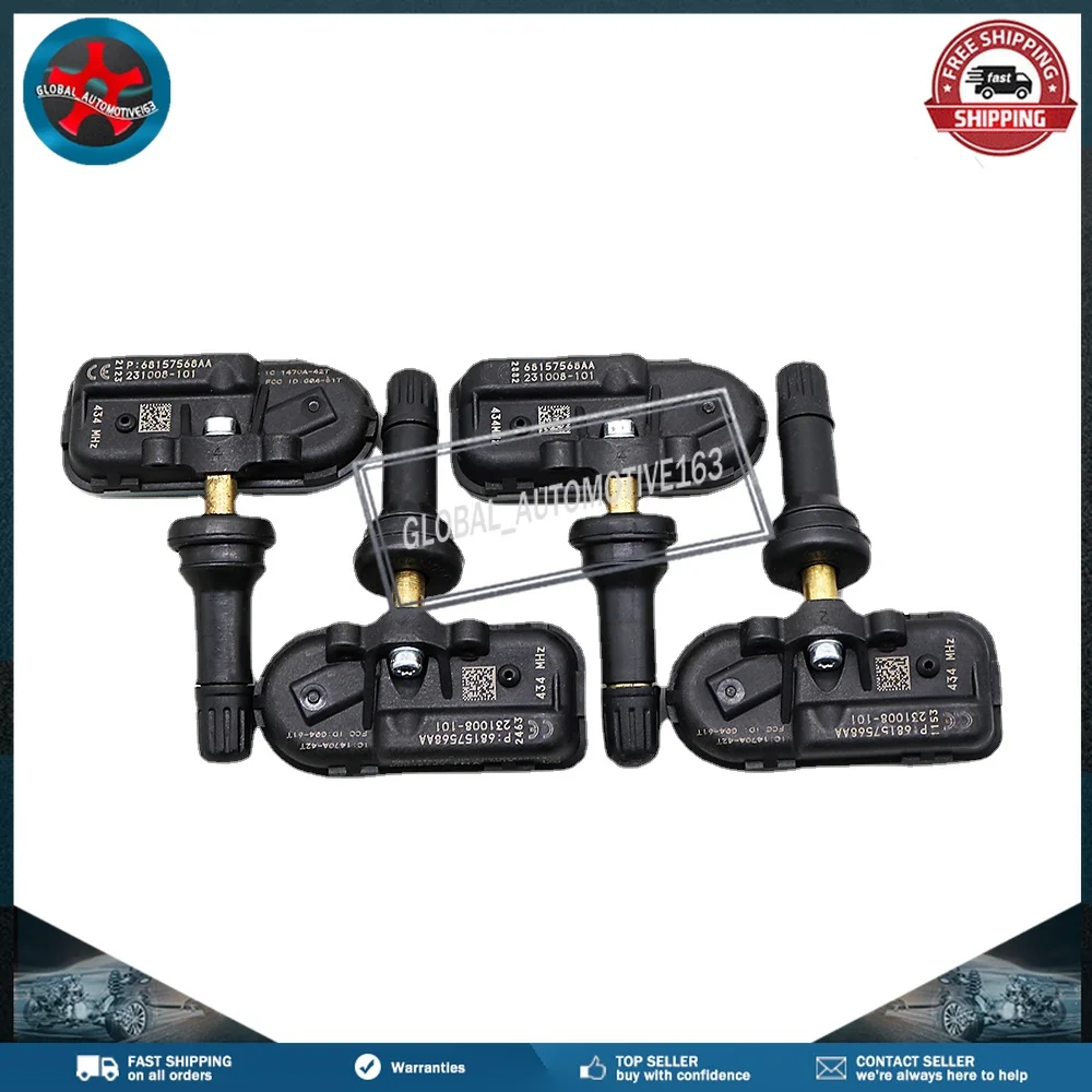 

Датчик контроля давления в шинах TPMS 68157568AA 433 МГц для 2013-2020 Dodge Ram 2013-2020 Jeep Cherokee 2012-2018 Ram 1500