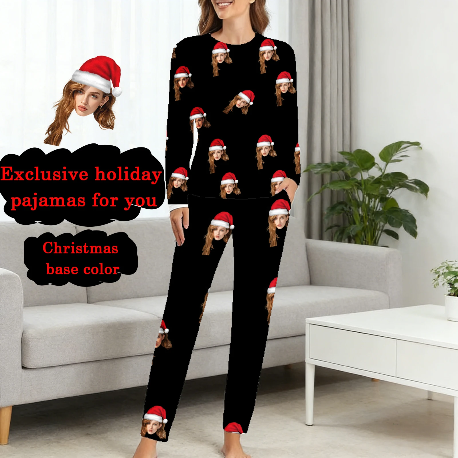 

Custom Pet Face Pajamas Personalized Photo Matching Family PJs