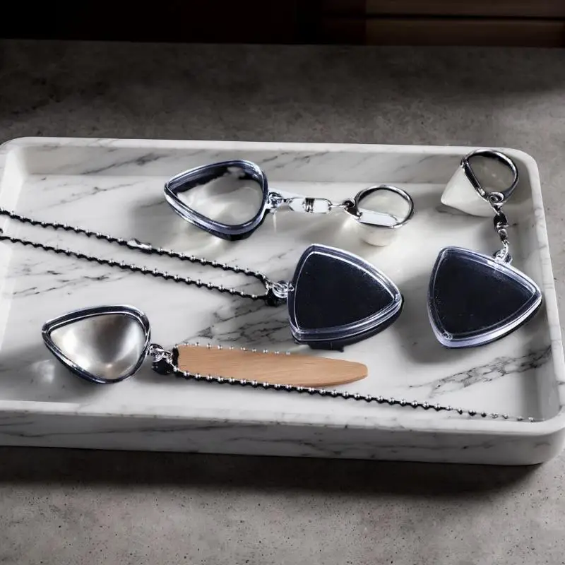 Clear Storage Box for Guitar Picks; Heart Model Collection Case with Keyring Attachment