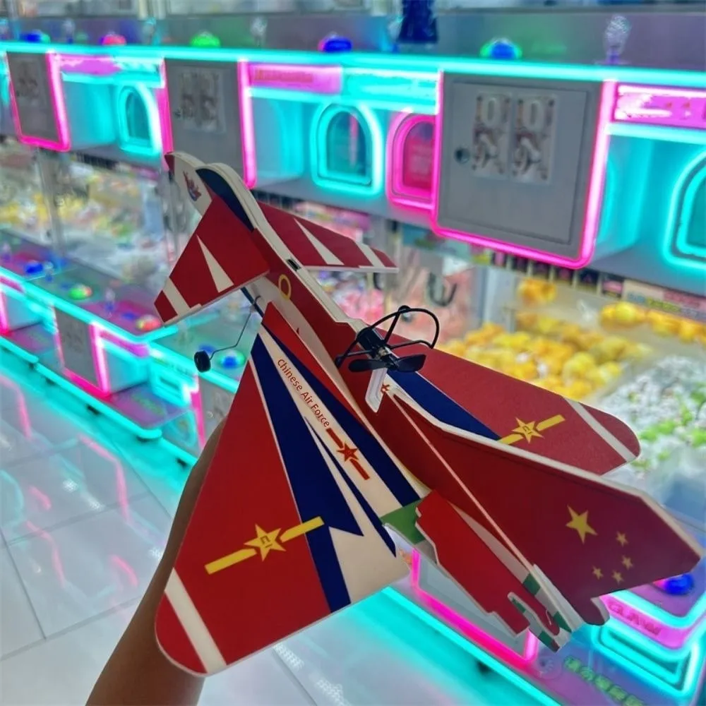 Ligthweight Children's Hand Throwing Aircraft with LED Lights Wheels EVA Electric Foam Aircraft Multistyles