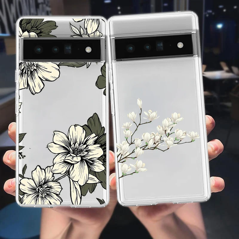 Für Google Pixel 10 Pro 10A Handyhülle Pixel 9 Pro XL Pixel 8 Pro 9A 8A 7A 7 6A 6 Pro Weiche TPU-Hülle Blumenmuster