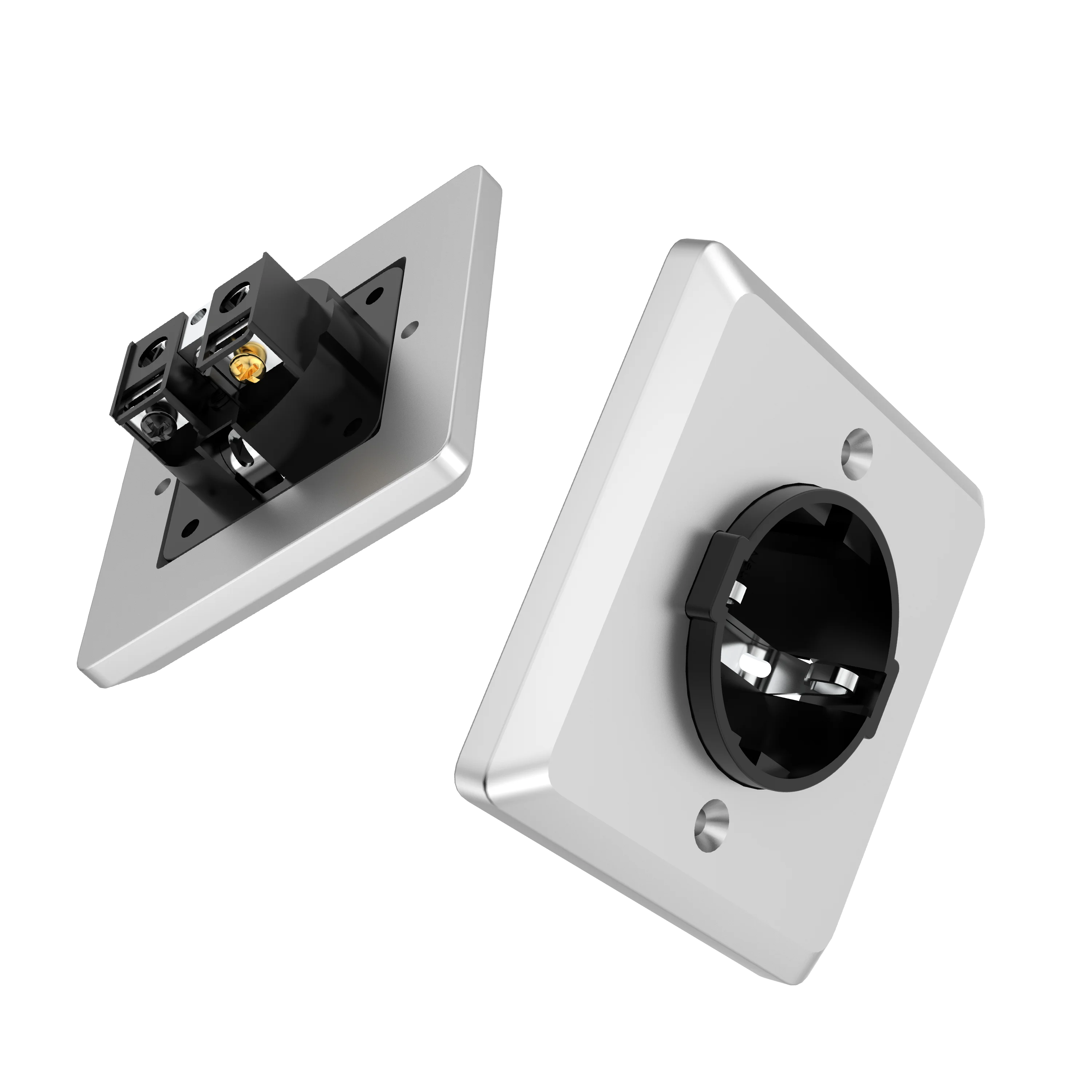 1 Stück Audiocrast Steckdosen-Wandplatte 250V 16A Rhodium-beschichtete Schuko-Steckdosen Schuko Elektrisch Europäisch Deutsch – Detail 9