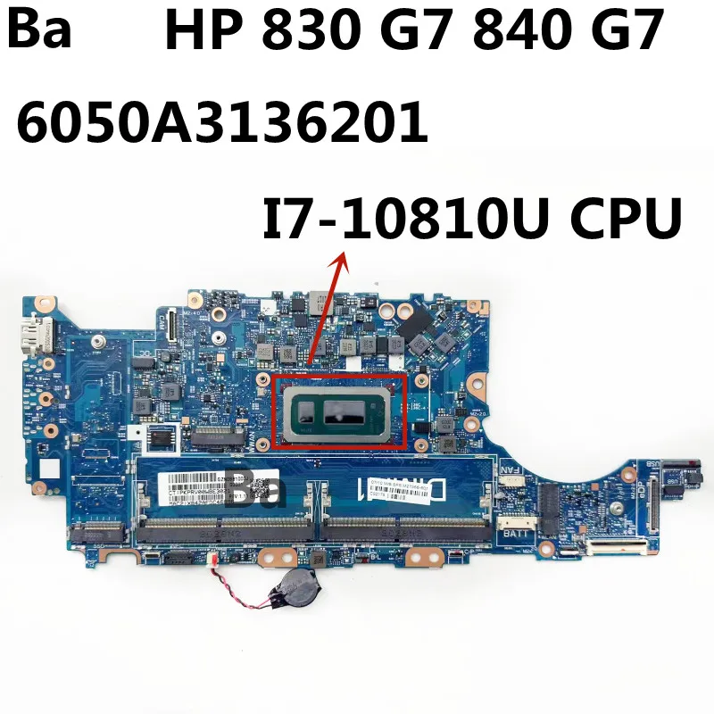 Pour HP Zbook Firefly 14 G7 Ordinateur Portable Carte Mère 6050A3136201-MB-A01 Carte Mère CPU I7-10810U DDR4 Test OK