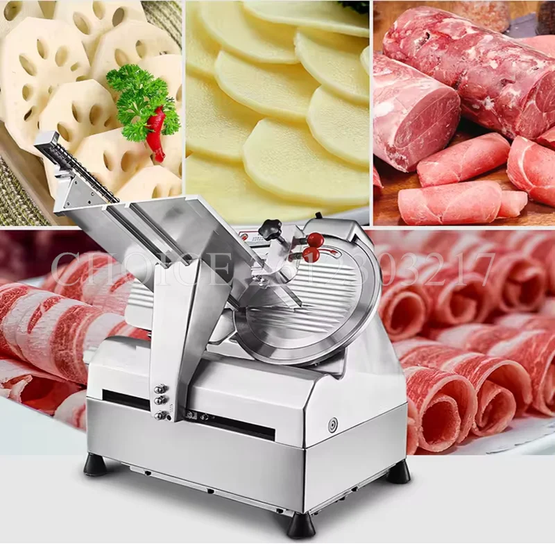 Stainless Steel Meat Slicer Ham Slicer Cut Frozen Meat Machine Beef Mutton Roll Cut Machine Fully Automatic Frozen Fish Cutter