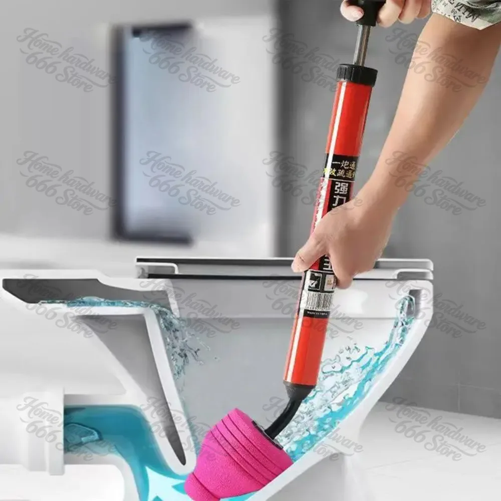 

High Pressure Air Plunger Toilet Powerful Tool with Ergonomic Handle Drain Clog Remover Plumbing Kit Sink Plunger
