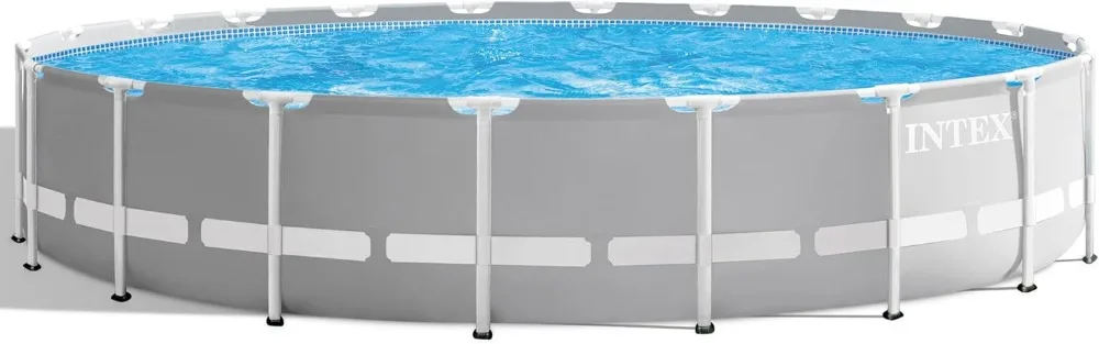 

Premium Pool Set - 22' x 48'' - Above Ground Swimming Pool, Puncture Resistant Material, Includes Pump, Ladder, Cover & Cloth