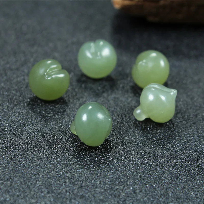

12*13 мм натуральный нефрит, персиковые бусины для изготовления ювелирных изделий, браслет «сделай сам», ожерелье, китайские нефритовые бусины Hetian, аксессуары