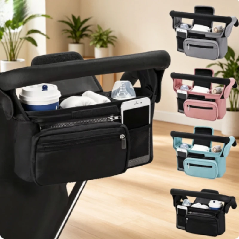 Baby Stroller Storage Large Capacity Travel Hanging Bag Mummy Bag Phone Bottle Holder Pram Diaper Bags Baby Stroller Accessories