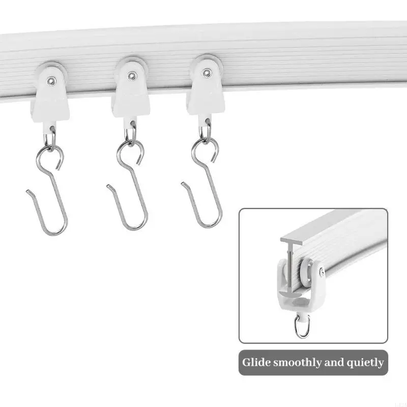 L43A Flexible Curved Ceiling Track for Curtains, Room Divider,Shower Curtain,Hospital