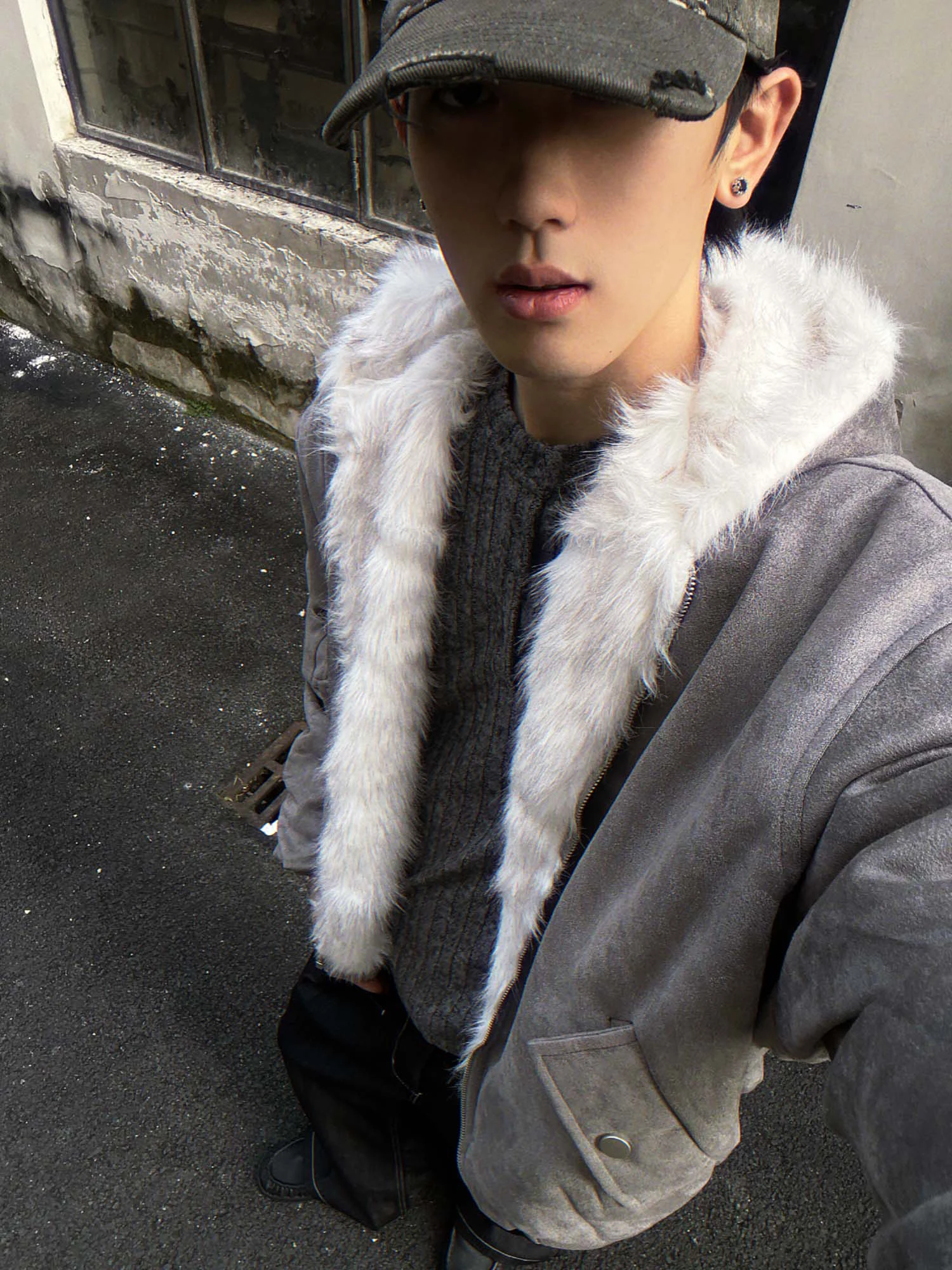 American Retro High Street Fashion Trend Jacket Winter Thickened Warm Zipper Loose Hooded Unisex Coat