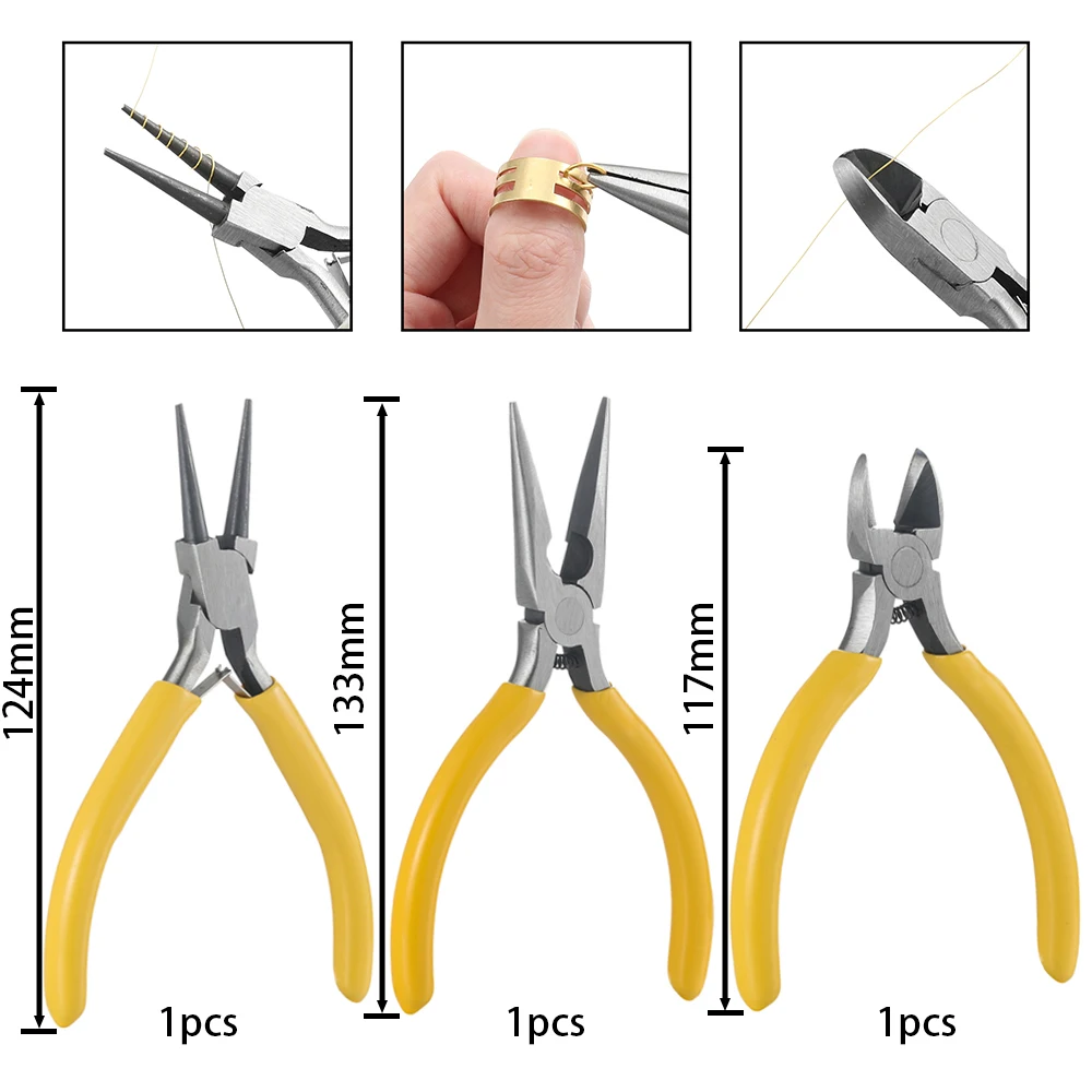 Pince à Bijoux Nez Plat En Acier Carbone – Outil De Bricolage Souple Pour Réparations