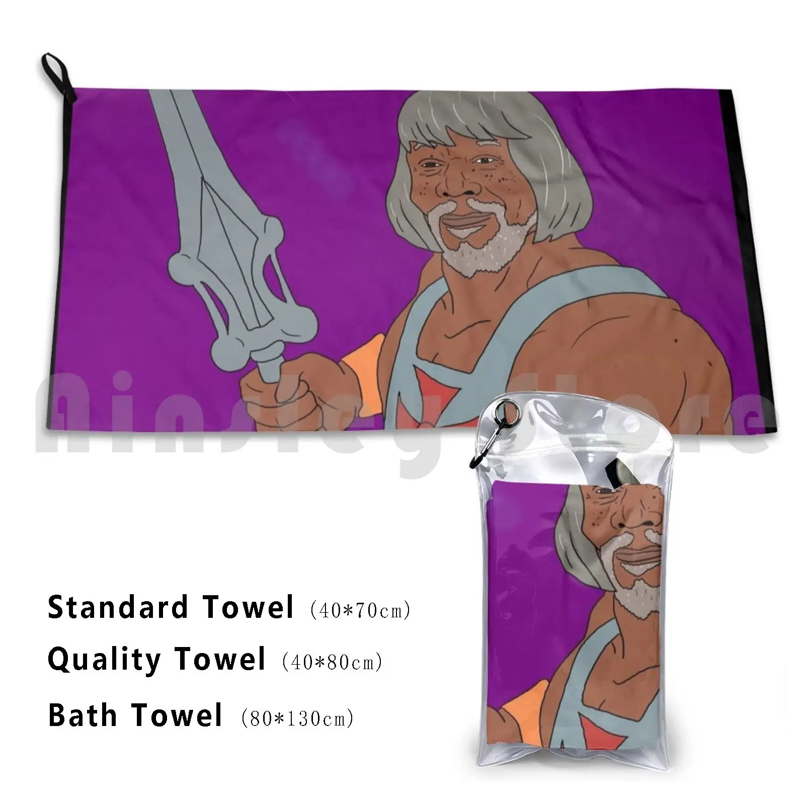 Morgan He-Man Bath Towel Beach Cushion Morgan Freeman He Man He Man He Man Masters Universe Skeleton Shawshank