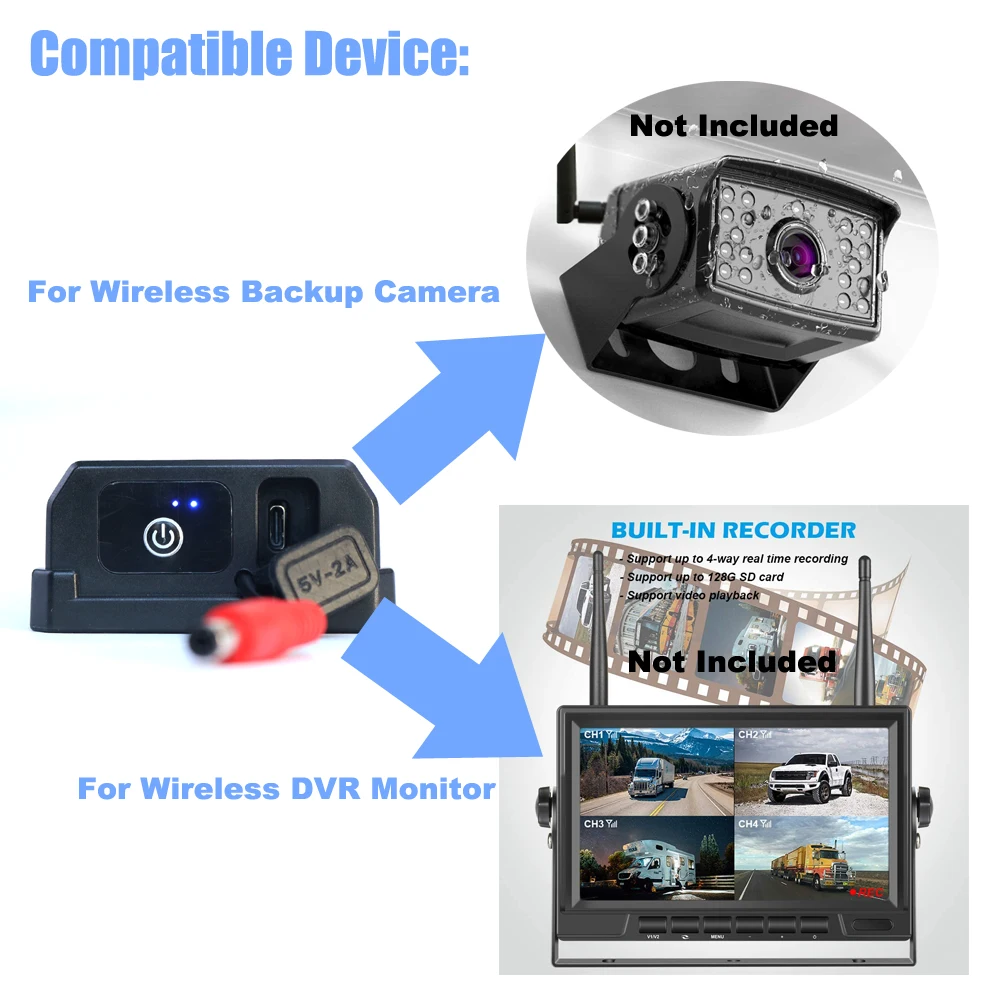 Iposter dobíjecí baterie energie banka 9600ma magnetický sokl vodotěsný pro bezdrátový záloha kamera & auto DVR monitor