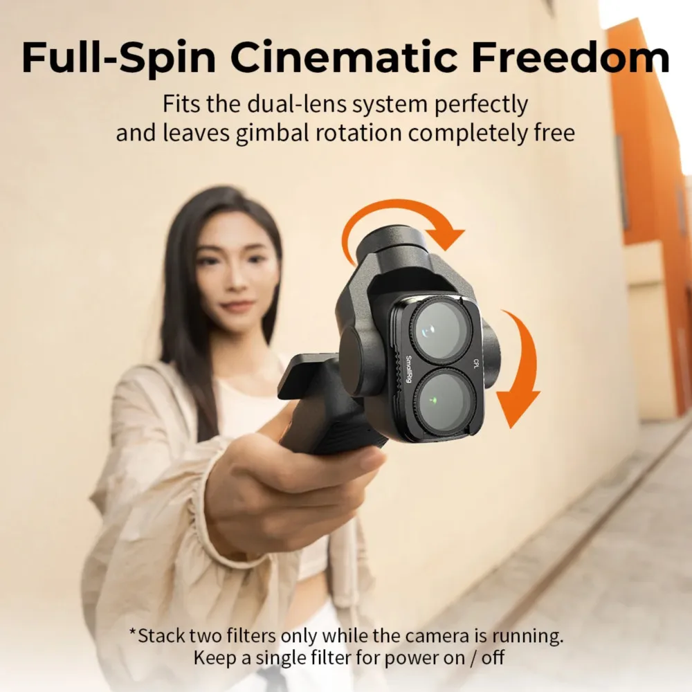 SmallRig Split Filter Kit for DJI Osmo Pocket 4P Multi-Coated Optical Glass ND VND CPL 1/4 Black Mist Stackable Quick