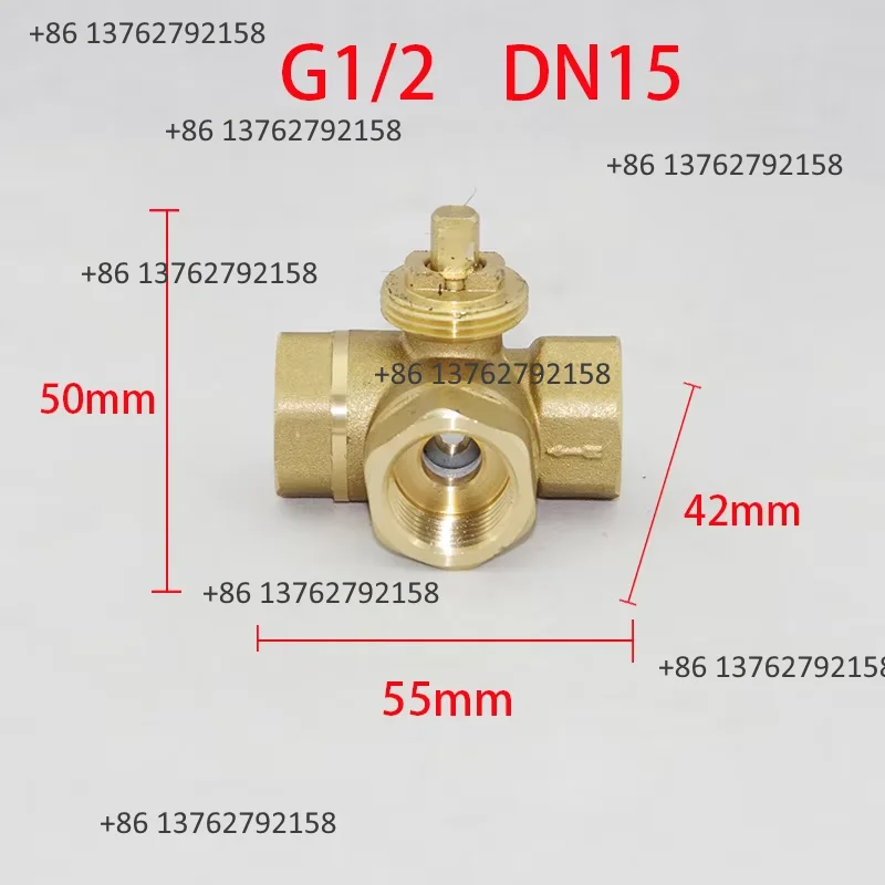 Brass Motorized Ball Valve Without Actuator AC220V 3-Wire Two Control 2/3 Way DN15 DN20 DN25 DN32 DN40 Industrial Valve Fittings