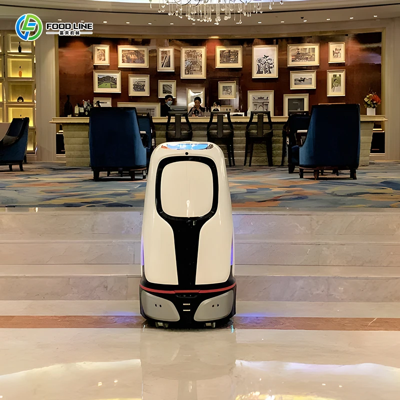 Robot de precio del equipo para robot de bienvenida Robot de bebidas de bienvenida para servicio de habitación en hotel
