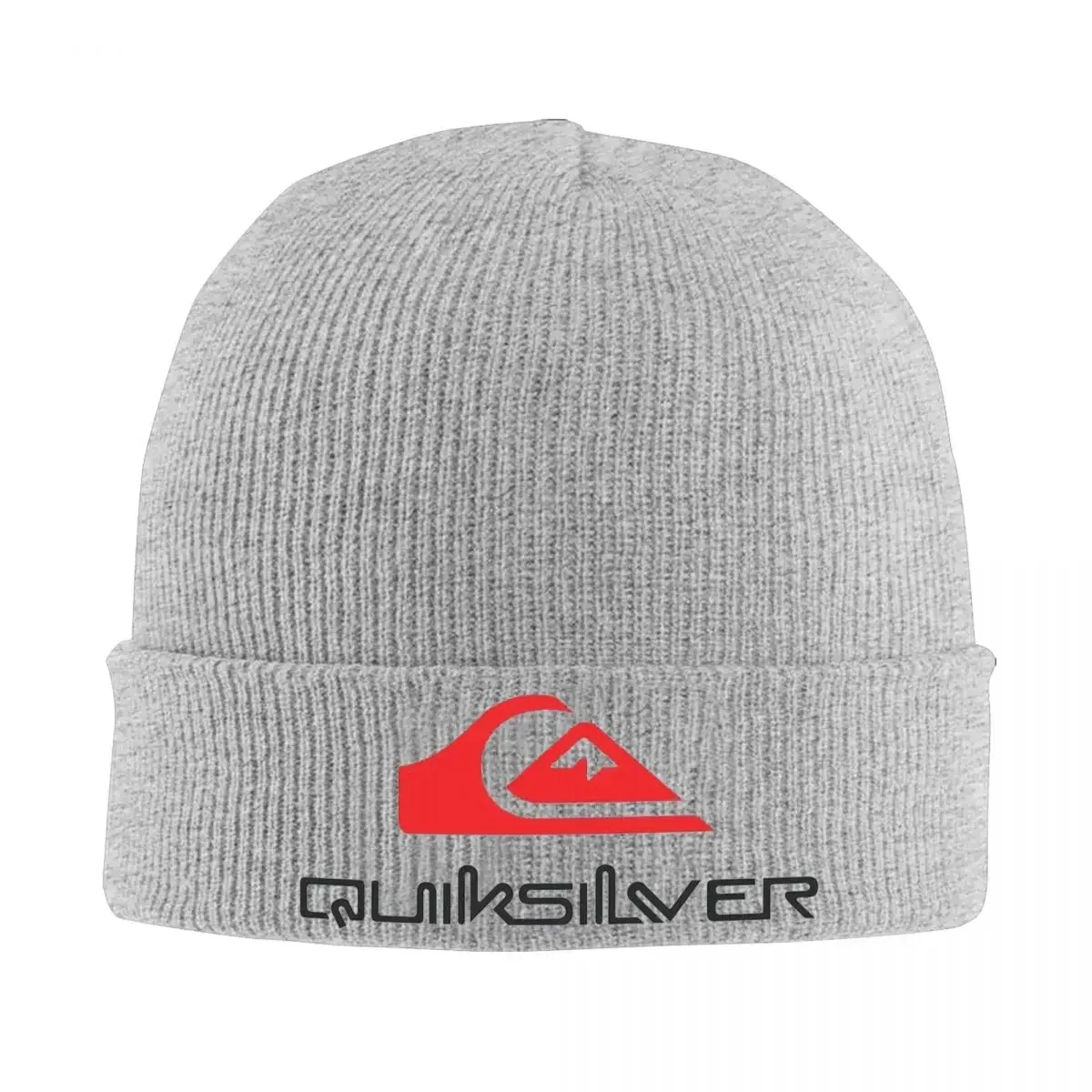 

Q-Quiksilvered Red Wave Logo Beanie Hats American Skullies Beanies Kpop Elastic Men Women Caps Autumn Winter Bonnet Hats Gift