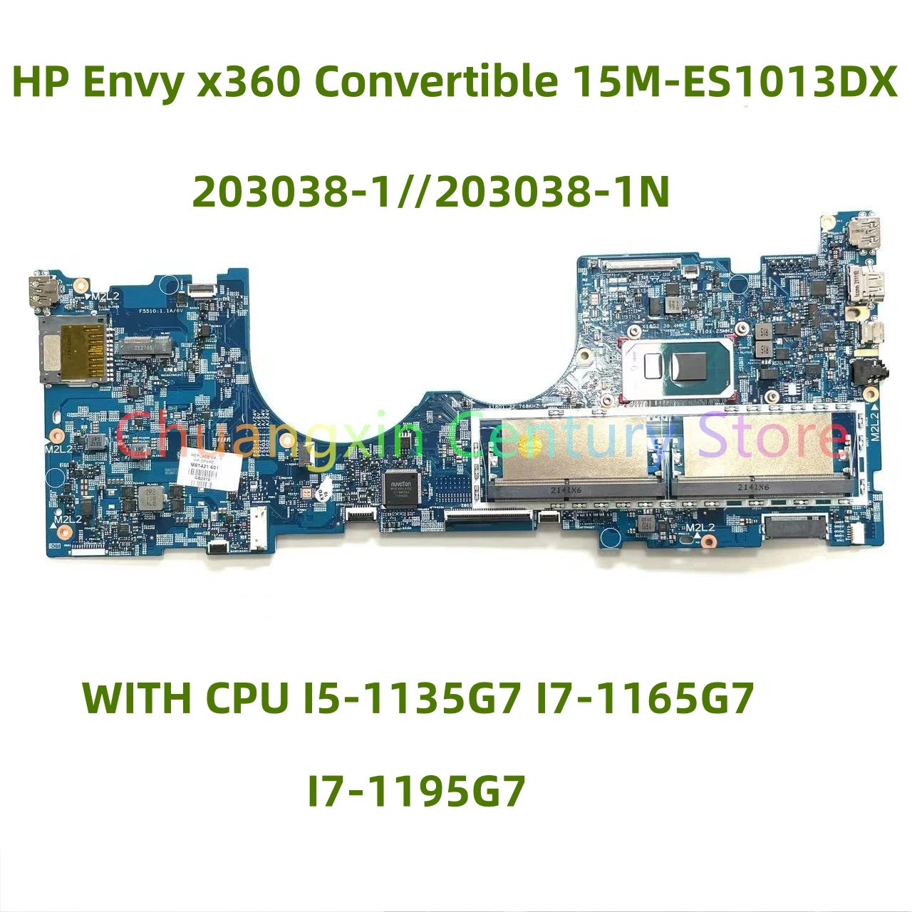 

For HP ENVY X360 15T-ES/15M-ES1013DX Laptop motherboard 203038-1N with CPU I7-1195G7 100% Tested Fully Work