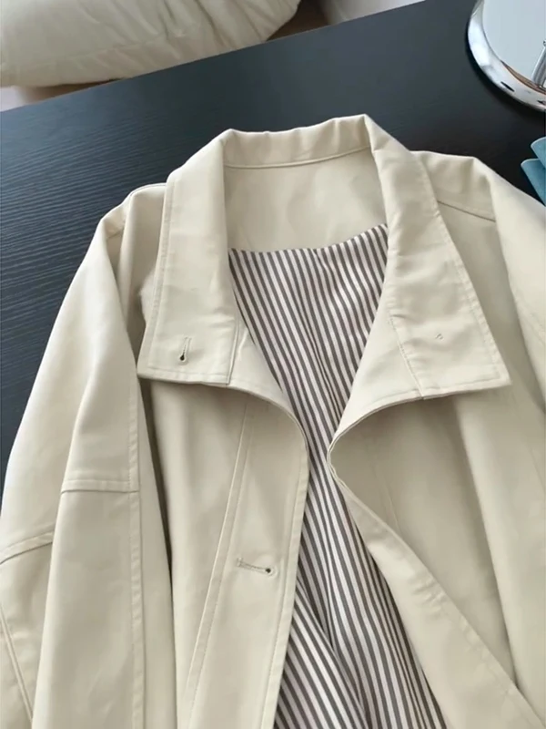 Casual Loose Women's Fashion Outerwear Collar Shirt Autumn New Style Korean Version Slimming Versatile Design Color Collision