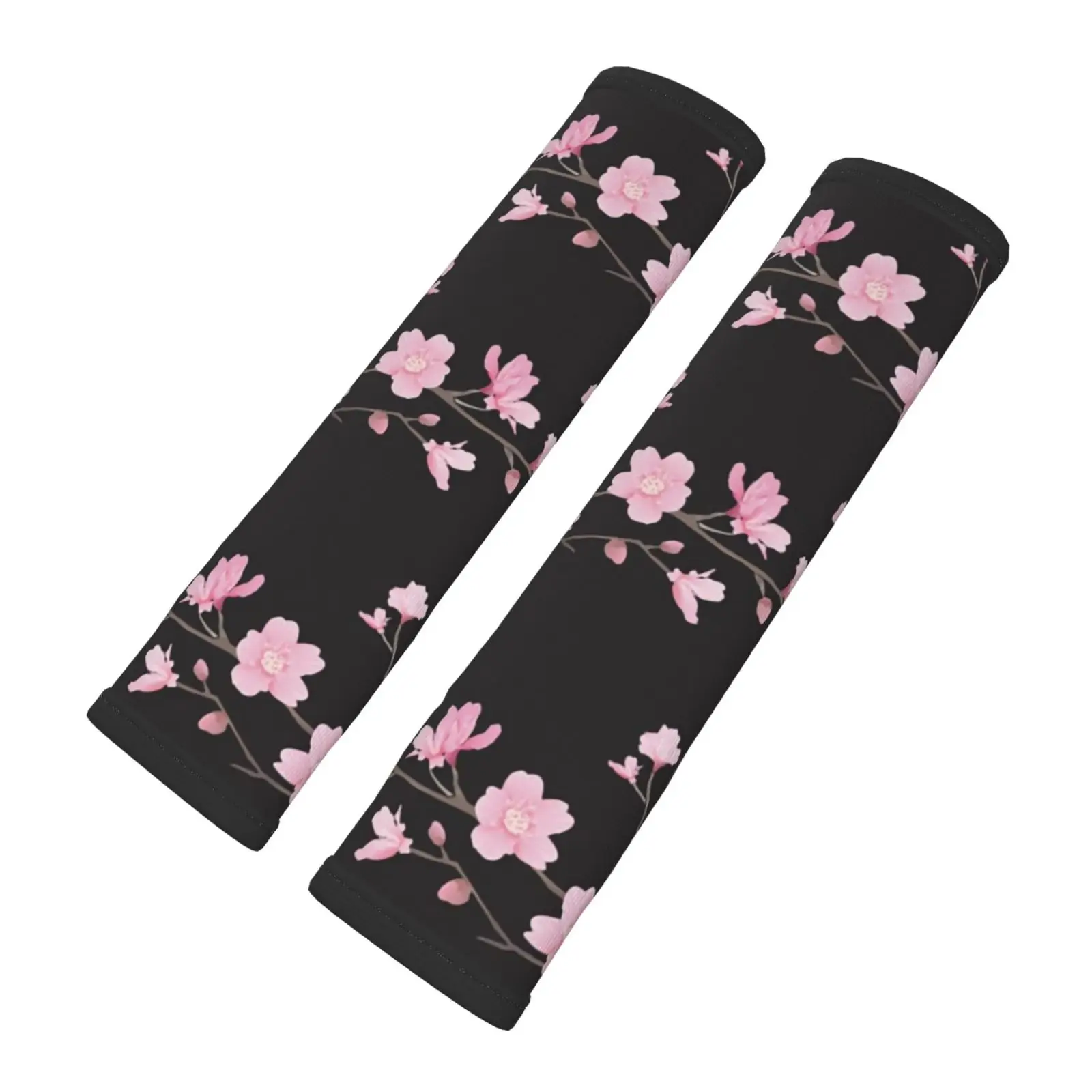 

Two Piece Cherry Blossom Pattern Car Seat Belt Cover Shoulder Protection Comfortable and Anti Pinch Neck Car Accessories