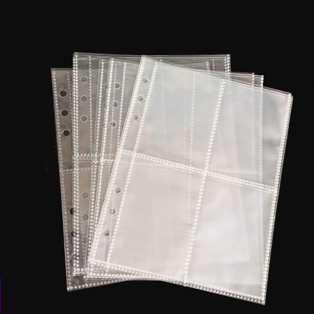 Inner Page Card Binder A5 Photocard Binder Sheets Transparent PP Acid Free Photo Album Refill Pages Multiple Pockets Sleeve