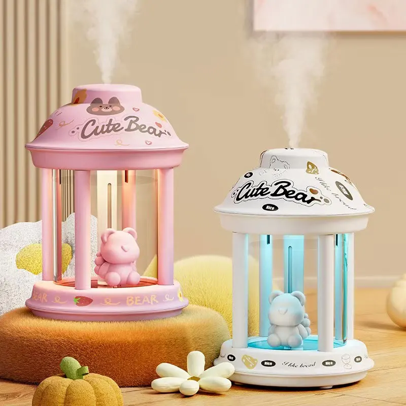 New Soft Light Atmosphere Night Light Humidifier 350ml Home Office Bedroom Large Capacity Spray Humidifier