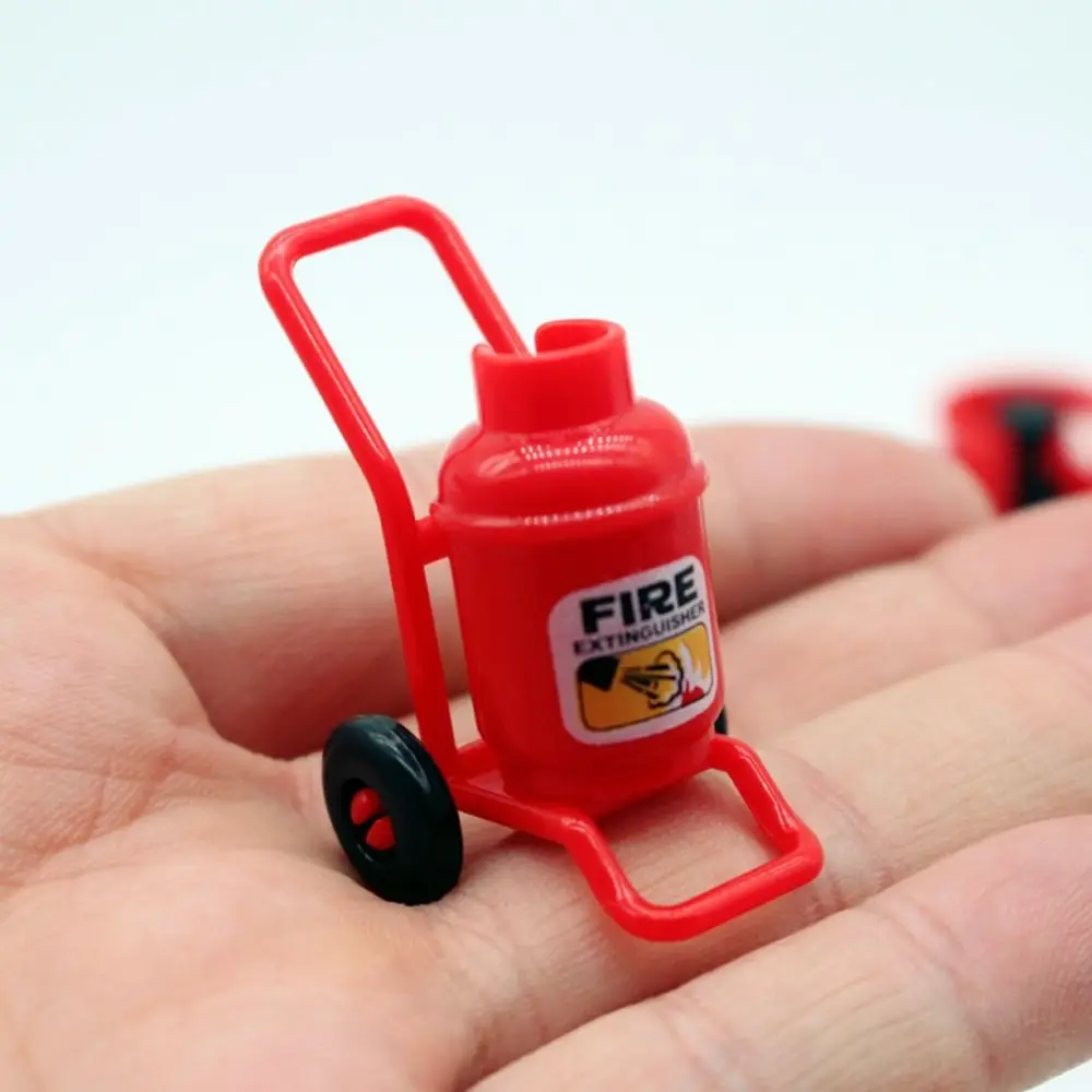 Plastic Dollhouse Mini Fire Extinguisher Acrylic Fire Hydrant Dollhouse Miniature Scene Props Gas Tank