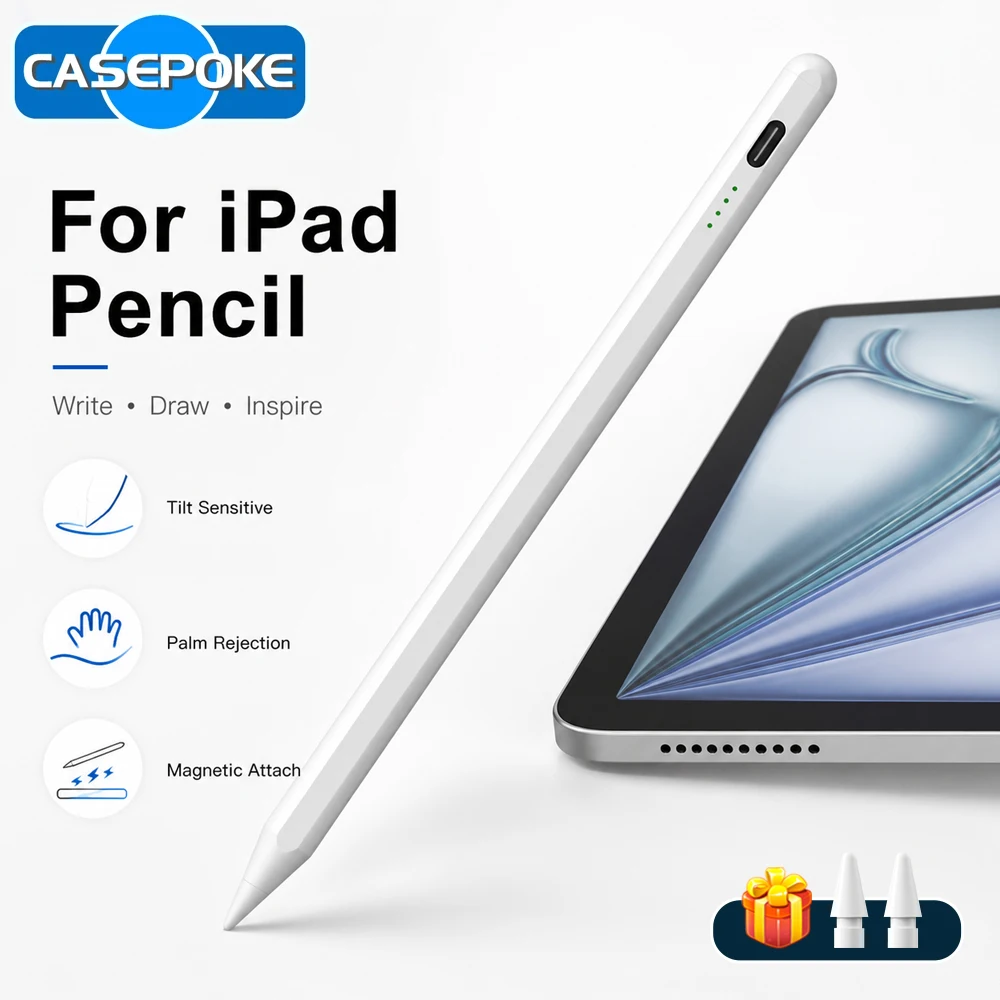 2026 New Stylus Pen For iPad Pencil With Palm Rejection for iPad 7/8/9/10th Gen Pro 11/12.9 Air 4/5/6 Mini 6/7 Tilt Sensitivity