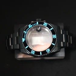 40mm Luxury Watch Case 28.5mm Dial Bezel Insert Full C3 Text Luminous For Seiko NH34 NH35 Miyota 8215 ETA 2824 Parts Submariner