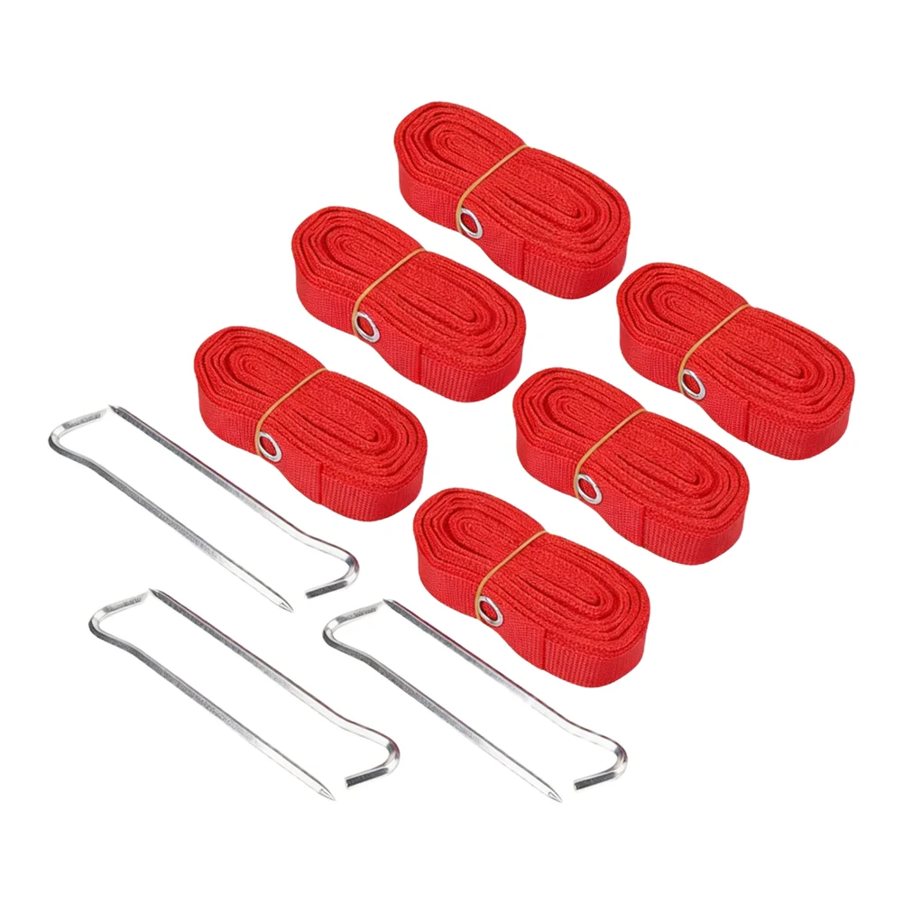 Beach Volleyball Boundary Line System Made of Nylon with Ground Fixing Stakes for Outdoor Sand or Grass Court Dimensions