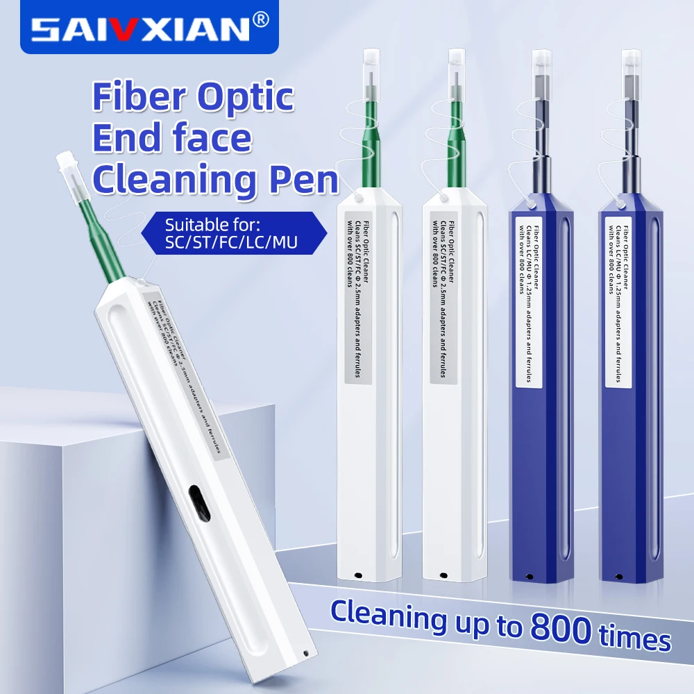 

SAIVXIAN FTTH Optical Fiber cleaning pen tool 2.5mm LC MU 1.25mm SC FC ST LC Connector Optical Smart Cleaner