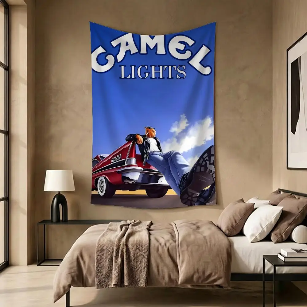 logo Art Logo Camel Tapestry Daily Soft Rectangular Wall Hanging Decor for Living Home Room