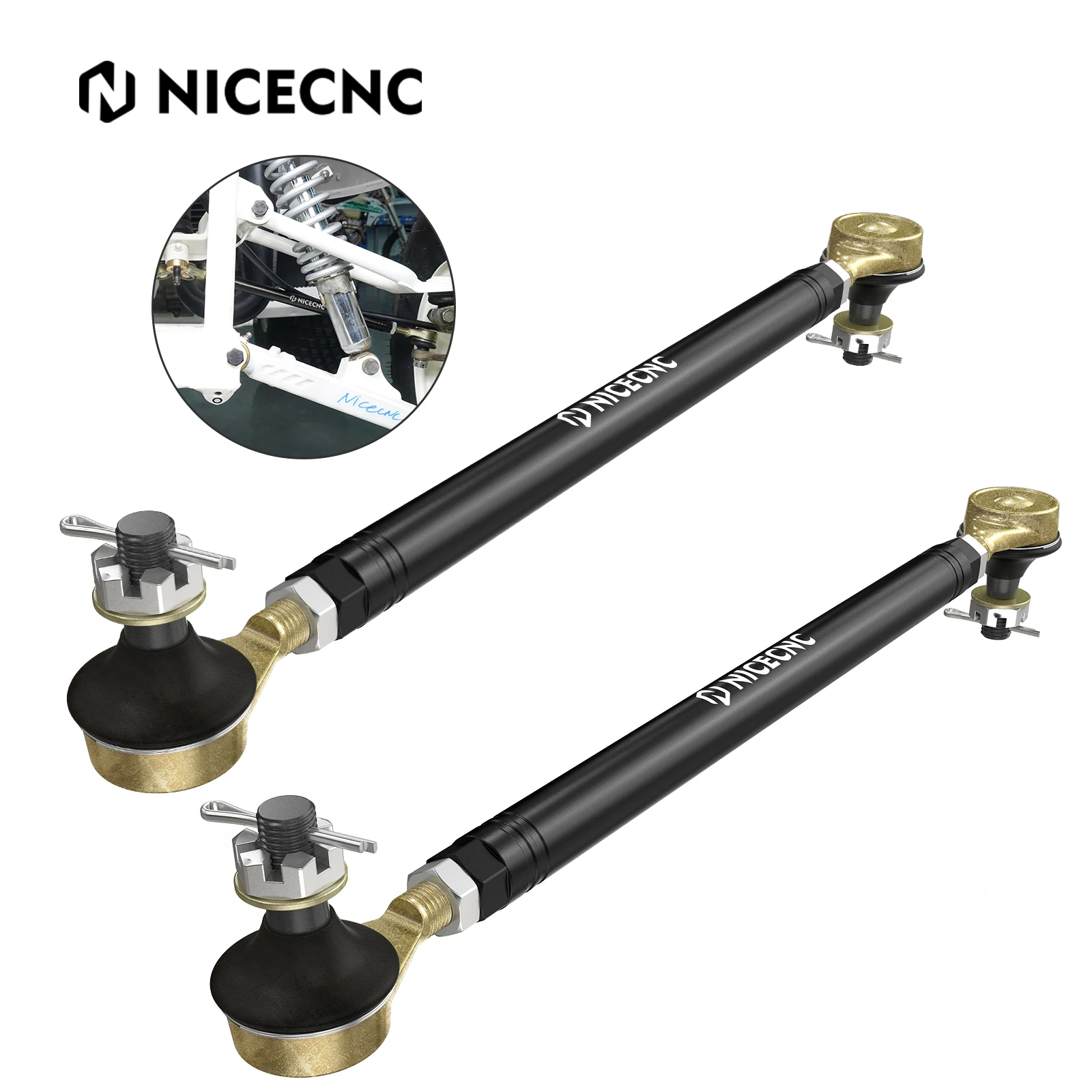NICECNC für Yamaha Blaster 200 YFS200 1988–2006 Spurstangen-Kugelgelenk-Set, Aluminium-ATV-Zubehör, ersetzt 2XJ-23831-01-00 – Detail 12