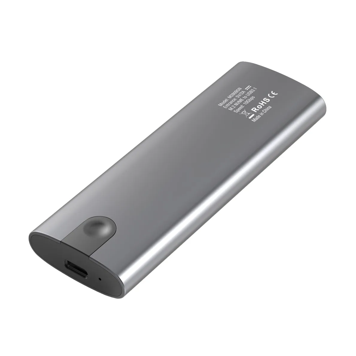 EE1 M.2 NVME/M.2 SATA SSD Enclosure M.2 NVME SATA Case Aluminum External SSD Enclosure for SATA and NVME