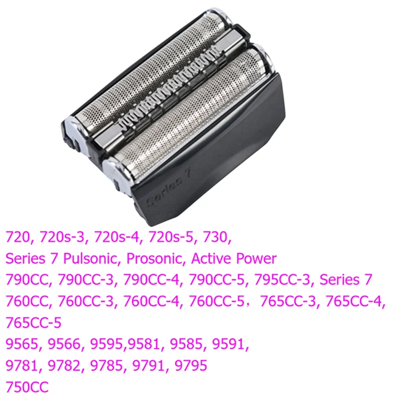 BAAO-70B Shaver Head Replacement For Braun Electric Shaver Series 7 790Cc 760Cc 750Cc 720 Razor Foil & Cutter