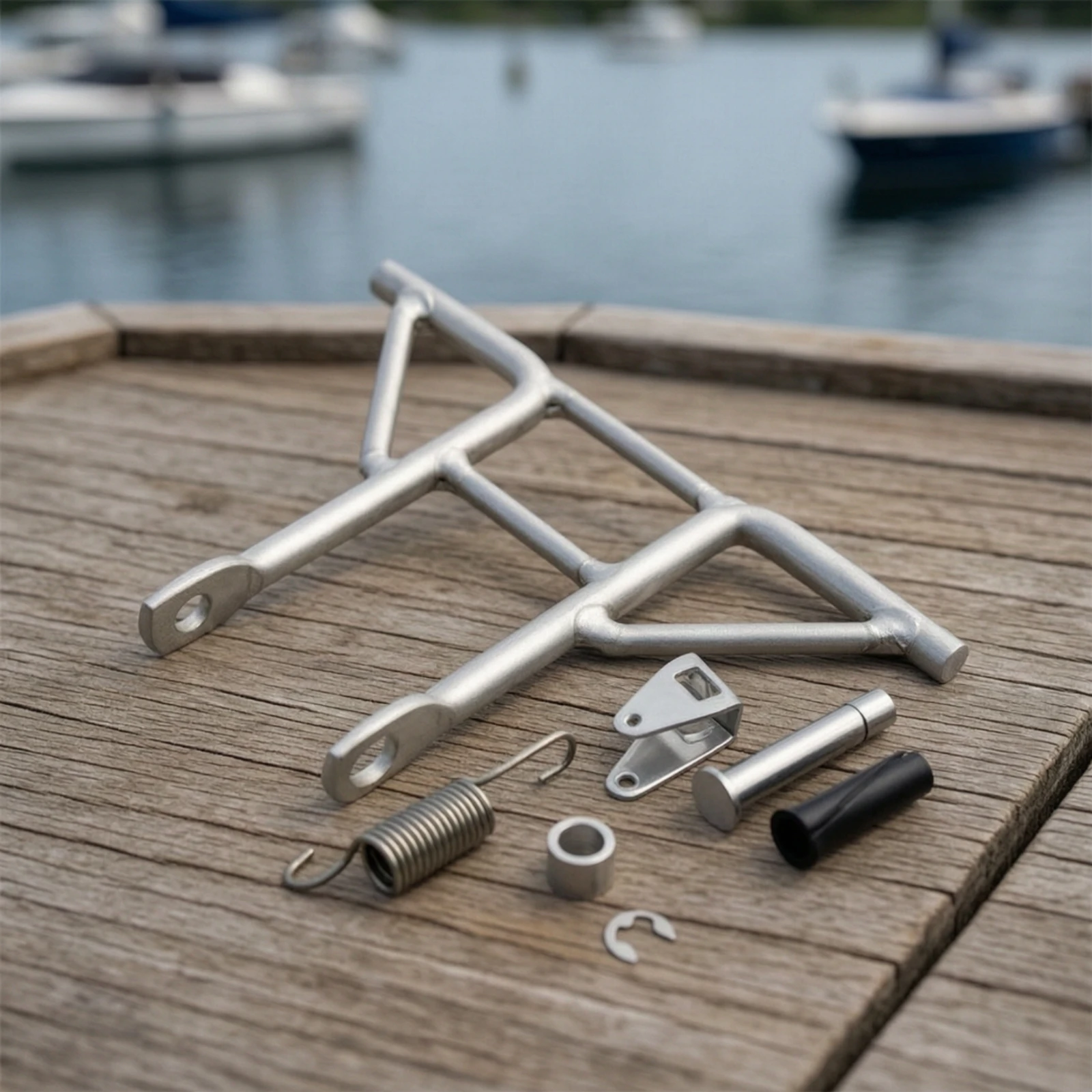 Tilt Bracket Assembly with Hardware Marine-Grade Outboard Motor Tilt Bracket Engine Part Easy to Install Welded for Boat Owners
