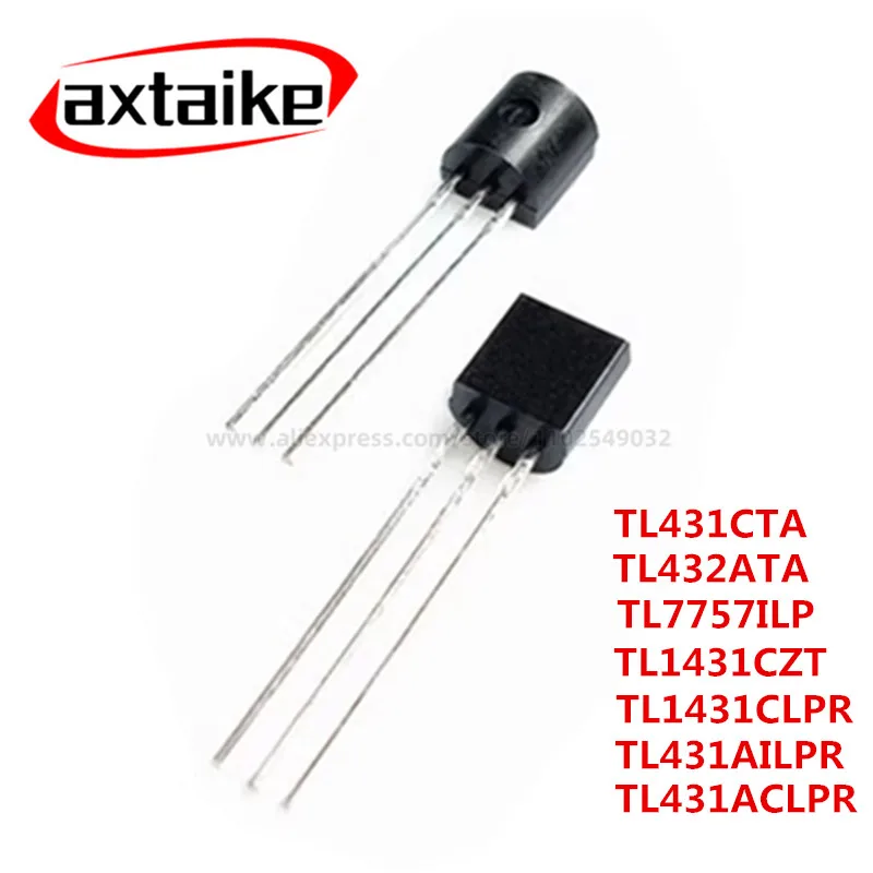 10pcs  TL431CTA TL432ATA TL1431CZT TL1431CLPR TL431AILPR TL431ACLPR TL7757ILP TO-92 Voltage regulator IC quality assurance
