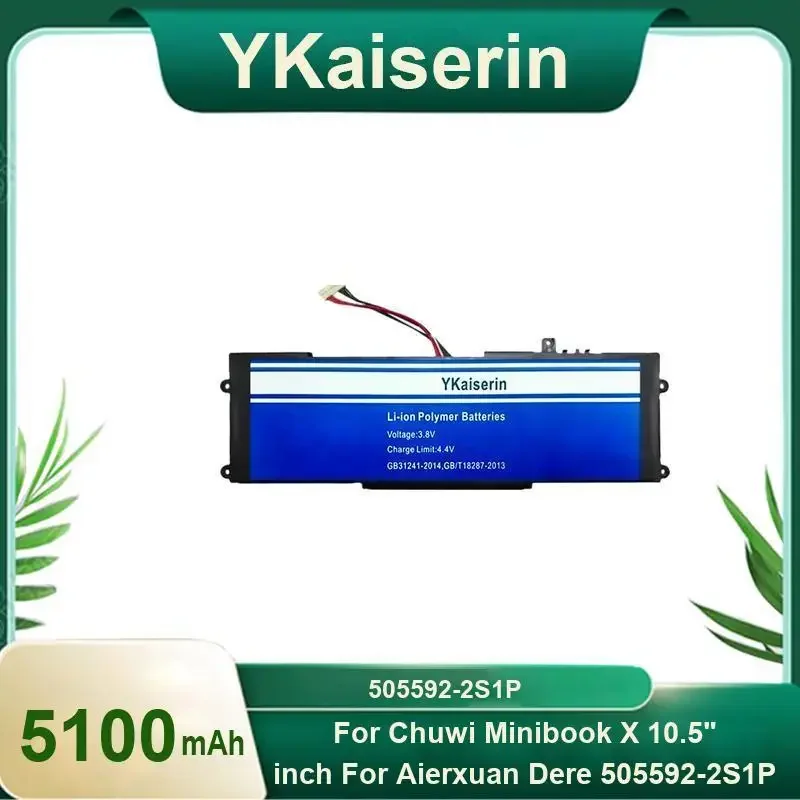 

YKaiserin 5100mAh Battery 505592-2S1P for Chuwi Minibook X 10.5" Inch for Aierxuan Dere Laptop Batteries + Free Tools Warranty