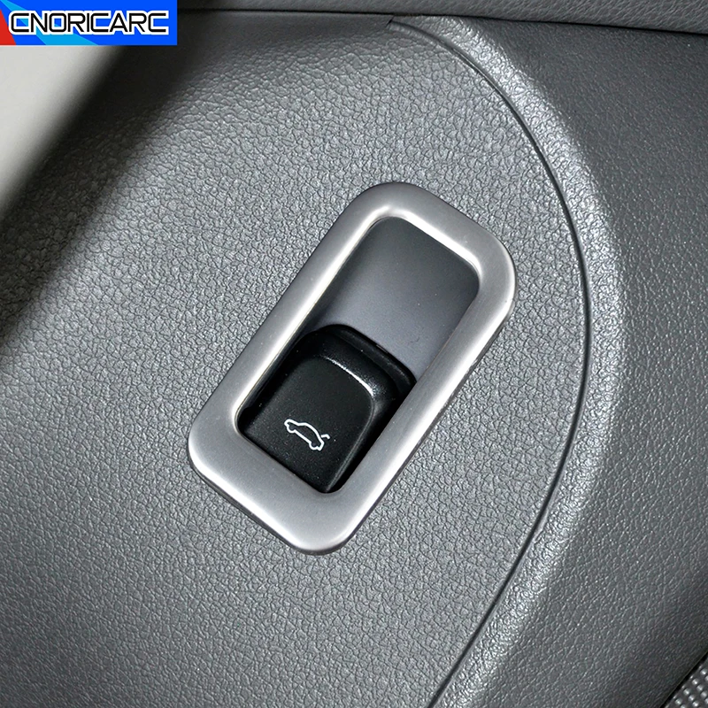 Car Tail Door Trunk Switch Button Frame Stainless Steel Decoration Cover Trim For Audi Q5 2010-2016 Interior Accessories Sticker