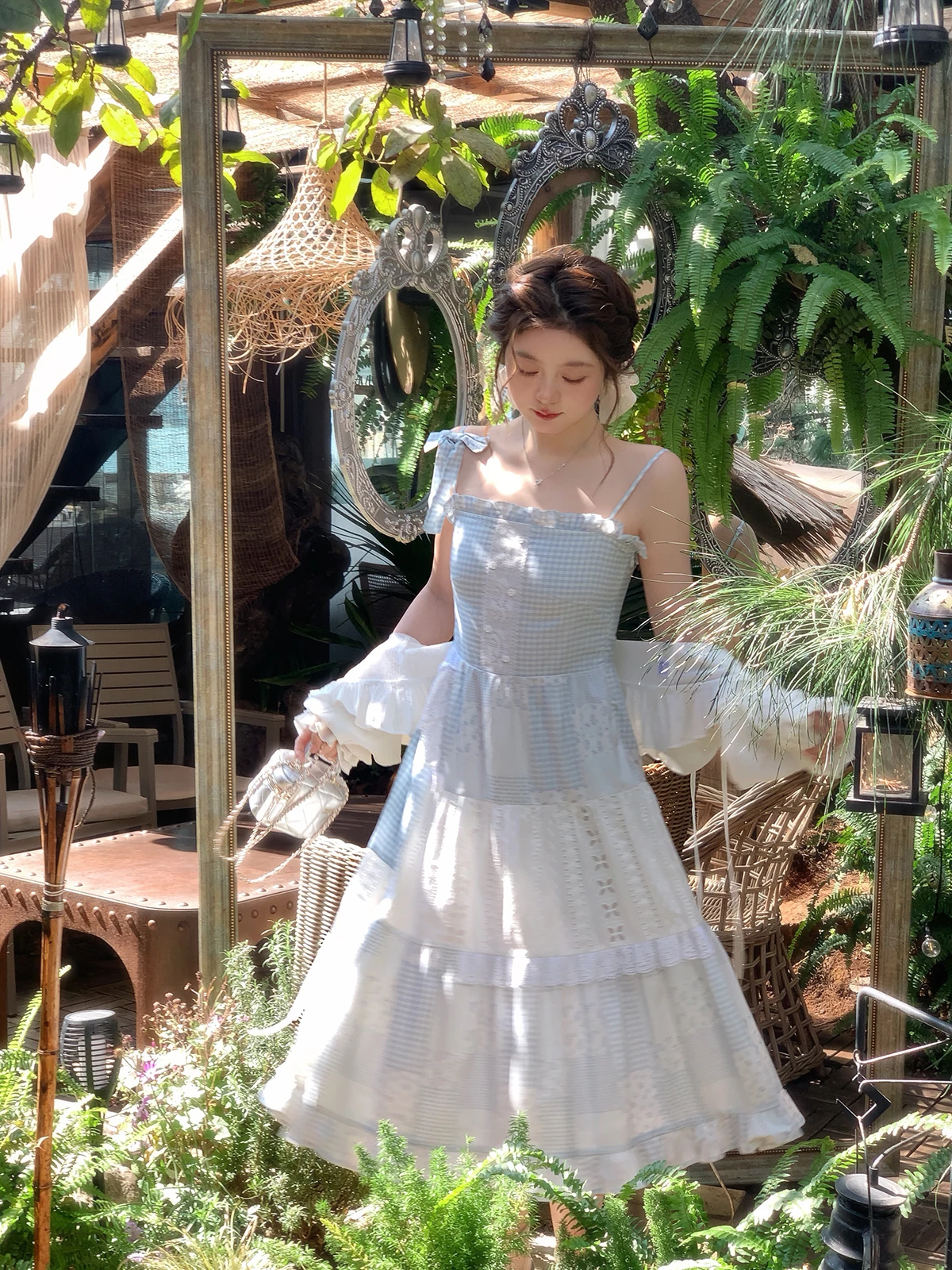 

Платье А-силуэта больших размеров с цветочным принтом и завязками, повседневное, с завышенной талией, из хлопка, летнее, в стиле «Большой рот ест сыр»