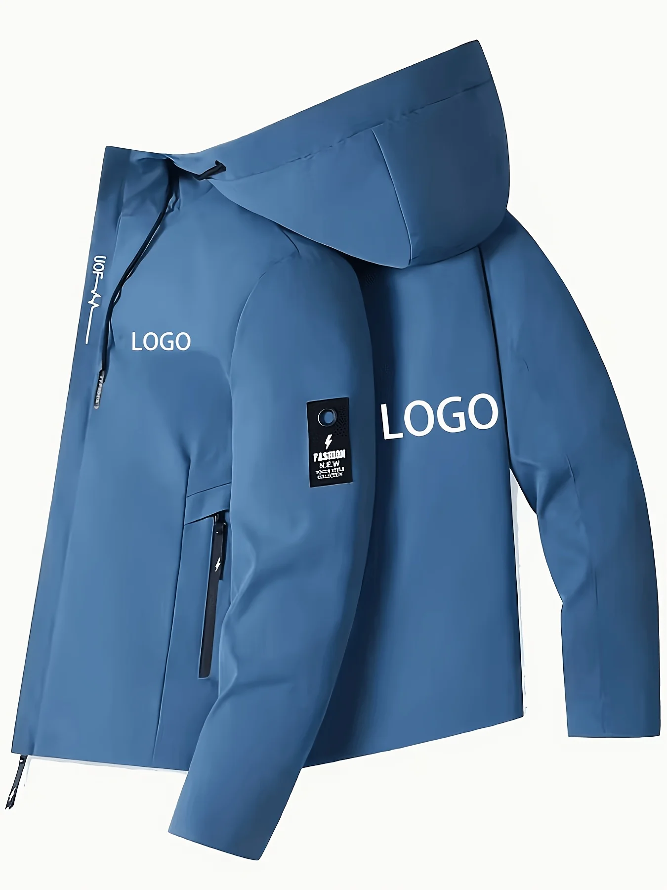 Men's Custom Jacket, with Any Preferred Image Style for Personalized Logo/Name. Featuring a Sporty Design, Reinforced Stitching