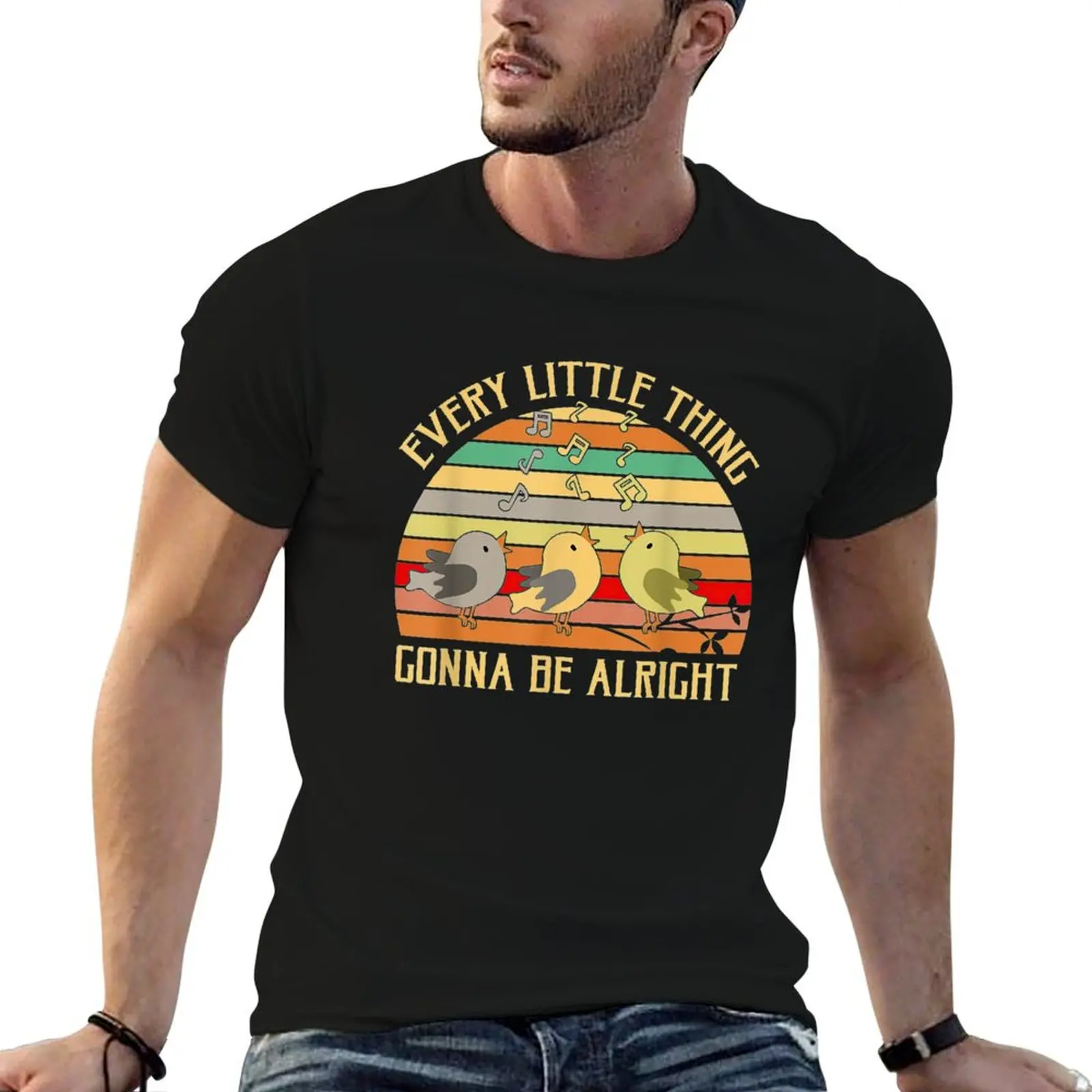 Every Little Thing is Gonna Be Alright Bird Unisex T-Shirt Men Women Gift for her him Christmas red Shirt-gigapixel 3 T-Shirt