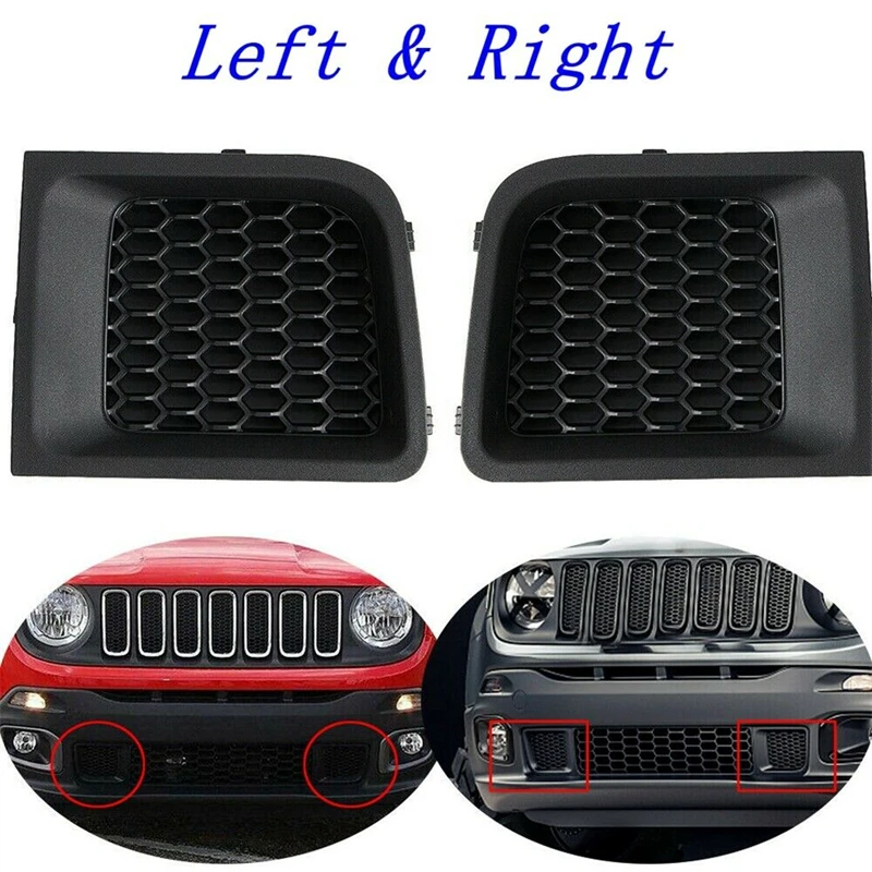 Vorne Links Rechts Stoßstange Untere Kühlergrill Lünette Abdeckung Für Jeep Renegade 2015 2016 2017 2018