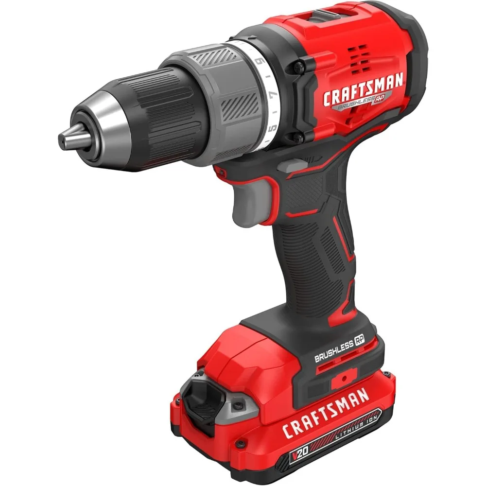 Kit Taladro y Taladro Inalámbrico con Dos Baterías y Cargador, Tecnología Brushless
