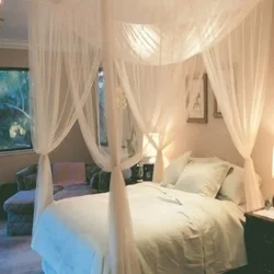 Black/White/Beige Summer Mosquito Net Elegant Lace Canopy Curtain Baldachin Netting Quarto Doors For Double King Size Bed