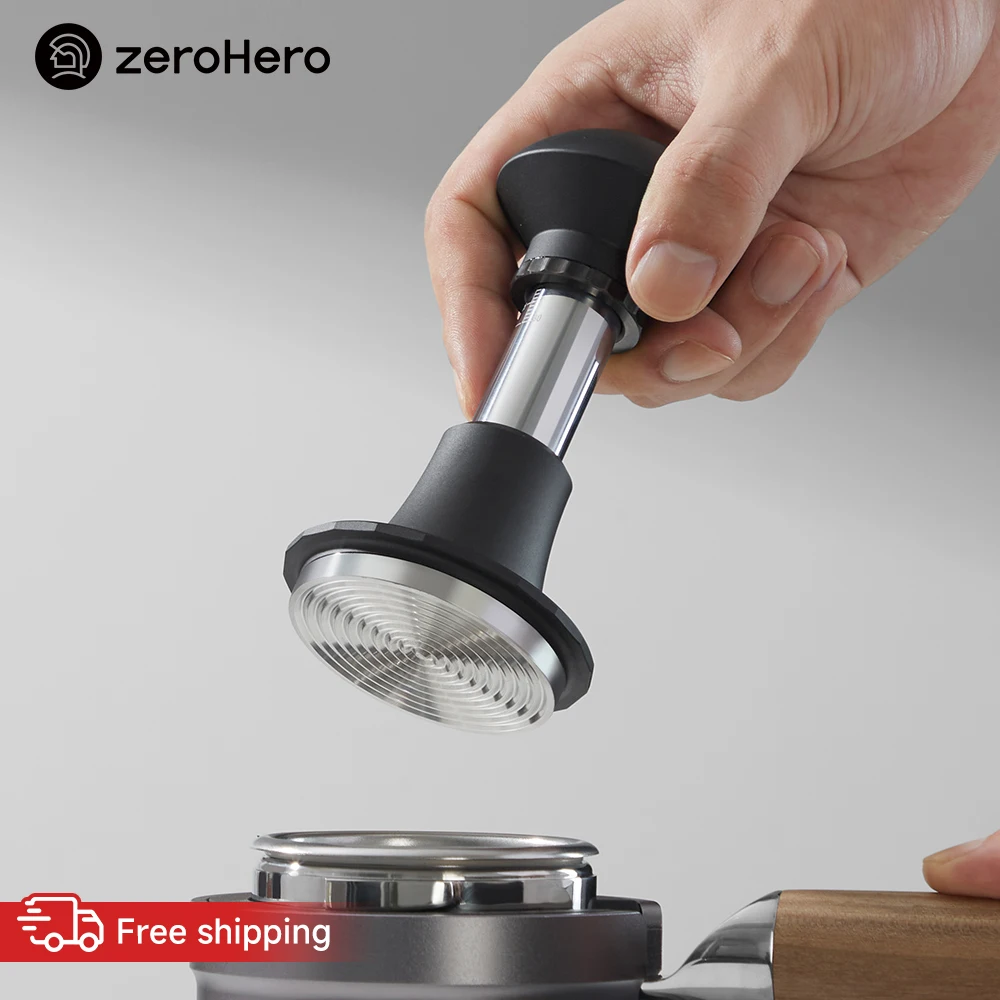 zeroHero 58.5mm Espresso Tamper 15-30lbs Pressure Control Triple Spring Coffee Press Auto Rebound for Home Barista Espresso Brew