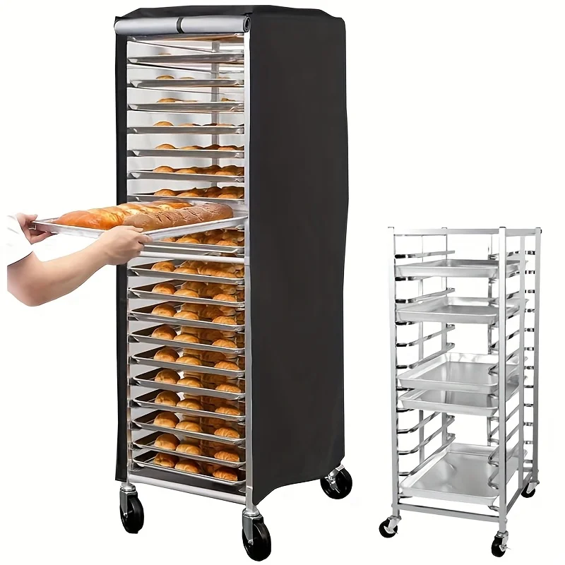 Hot-Selling Bread Pan Rack Cover, Ideal for Commercial Bakery Multiple-Tier Baking Racks, Durable Protector (Cover Only)