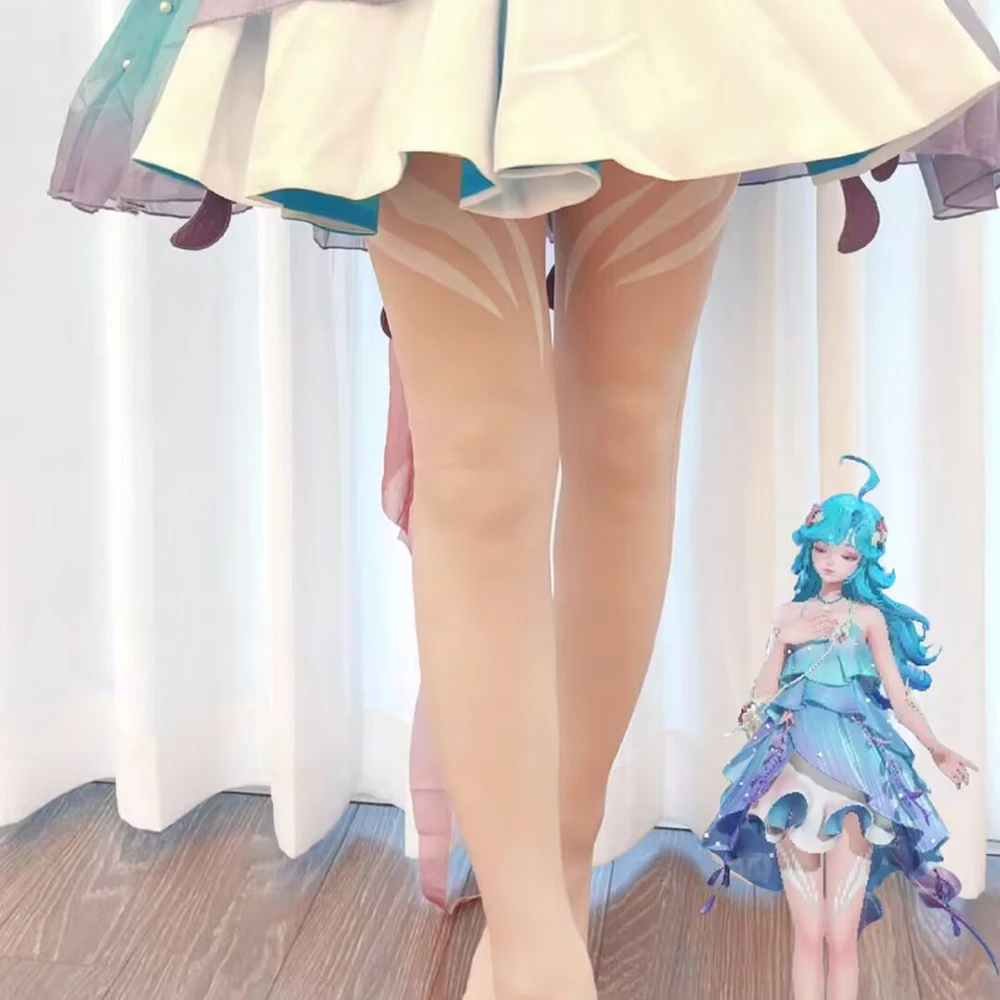 شرف الملوك دوليا تأثيري جديد البطلة حورية البحر دوريا زي جوارب طويلة لون البشرة النساء JK جوارب الفتيات موحدة اكسسوارات