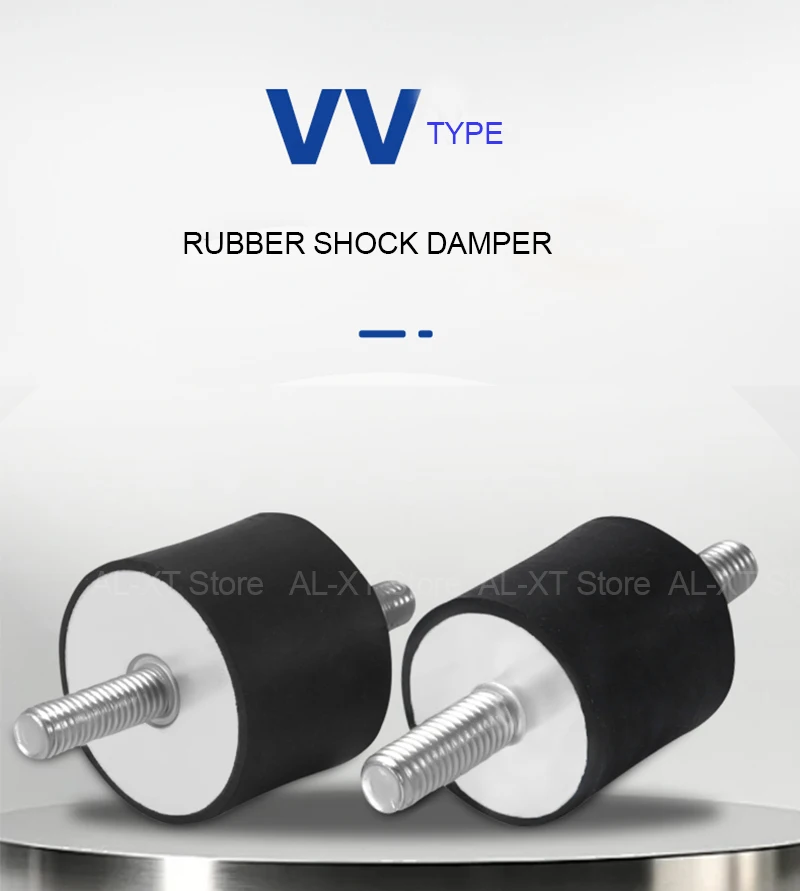 4Pcs VV Rubber Double Male Thread Anti Vibration Isolator Mounts Silentblock Car Boat Bobbins Rubber Mount M3-M12 Silentblock