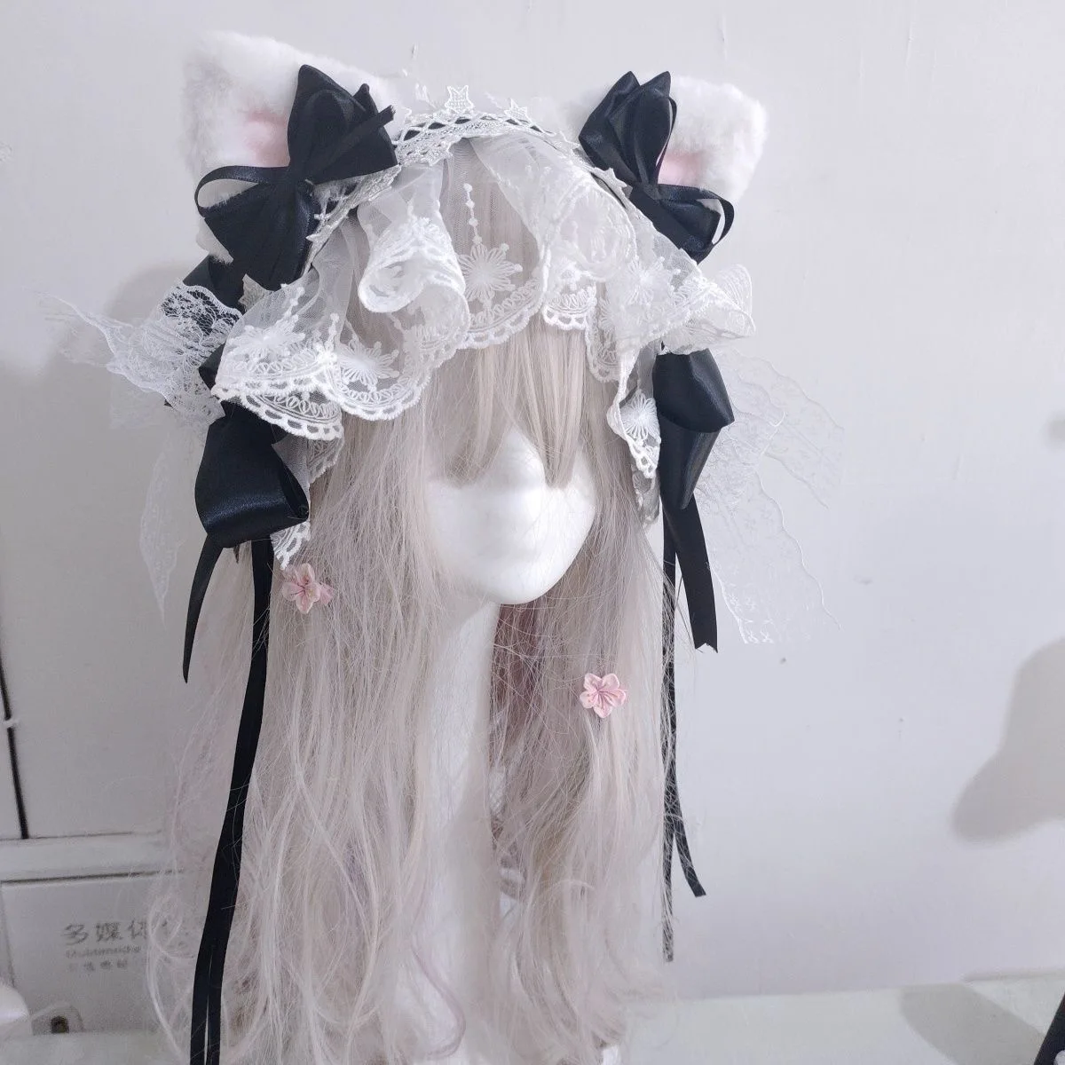 hair accessories lolita cosplay accessories Hair ribbon woman lace women's headband cat ear Hair bands flower headband y2k